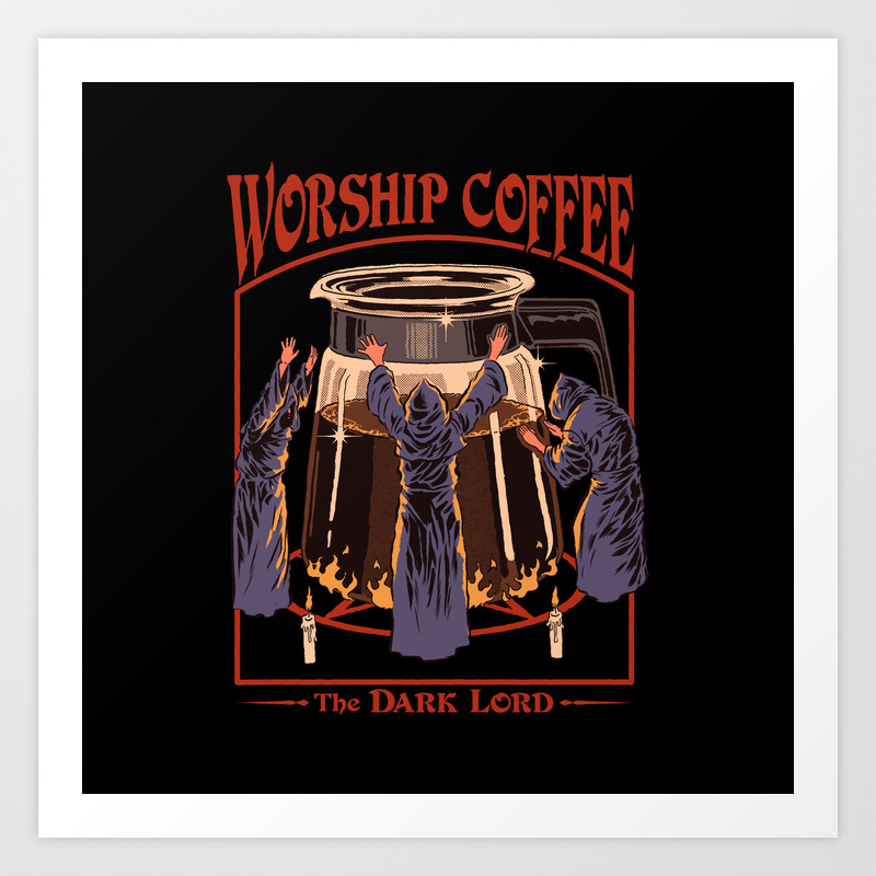 Steven Rhodes Poster Black Wooden Framed Worship Coffee 61x91.5cm 