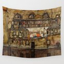 Egon Schiele "House Wall on the River" Wandbehang
