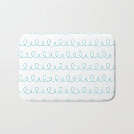 Loopy Pattern Teal on White Bath Mat | Looppattern, Scribbles, Scribblepatterns, Pattern, Loops, Loopy, Graphicdesign, Loopypattern, Scribbledesign, Tealpatterns 