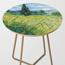 Vincent van Gogh - Green Wheat Field with Cypress Side Table