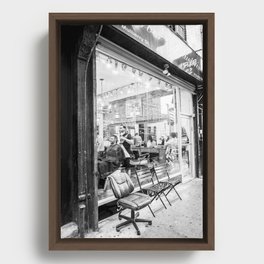 Barbershop New York City | Travel photography Framed Canvas