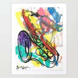 Saxaphone Art Print