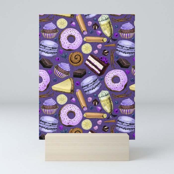 Sweet treats in pink-violet Mini Art Print