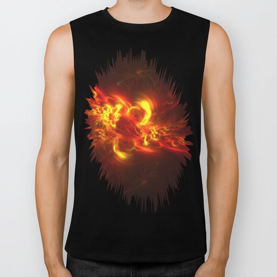 Fractal Flame Explosion Biker Tank