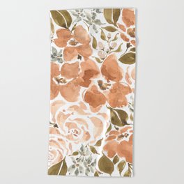 Fleurine Floral Art Beach Towel