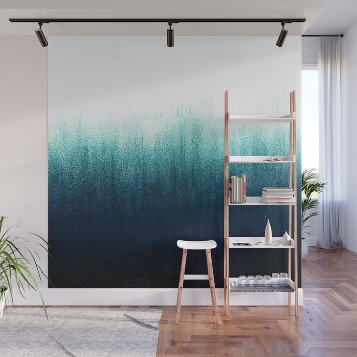 Teal Ombré Wall Mural by caitlinworkman | Society6