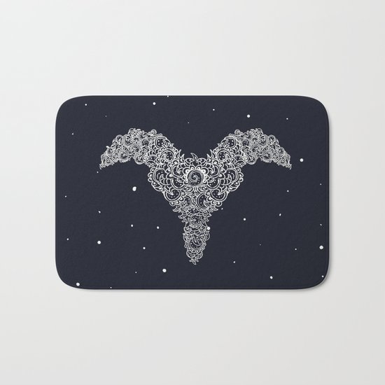 Aries Symbol Pattern Bath Mat