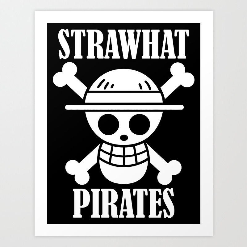 straw hat logo black and white