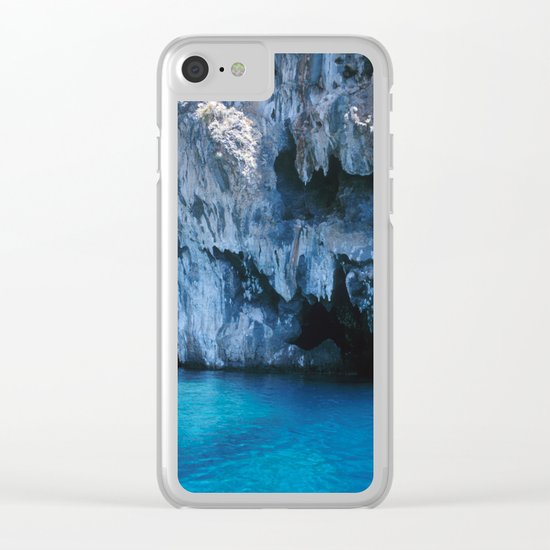 NATURE'S WONDER #3 - BLUE GROTTO #art #society6 Clear iPhone Case