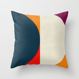 Geometric abstract / half circles Throw Pillow