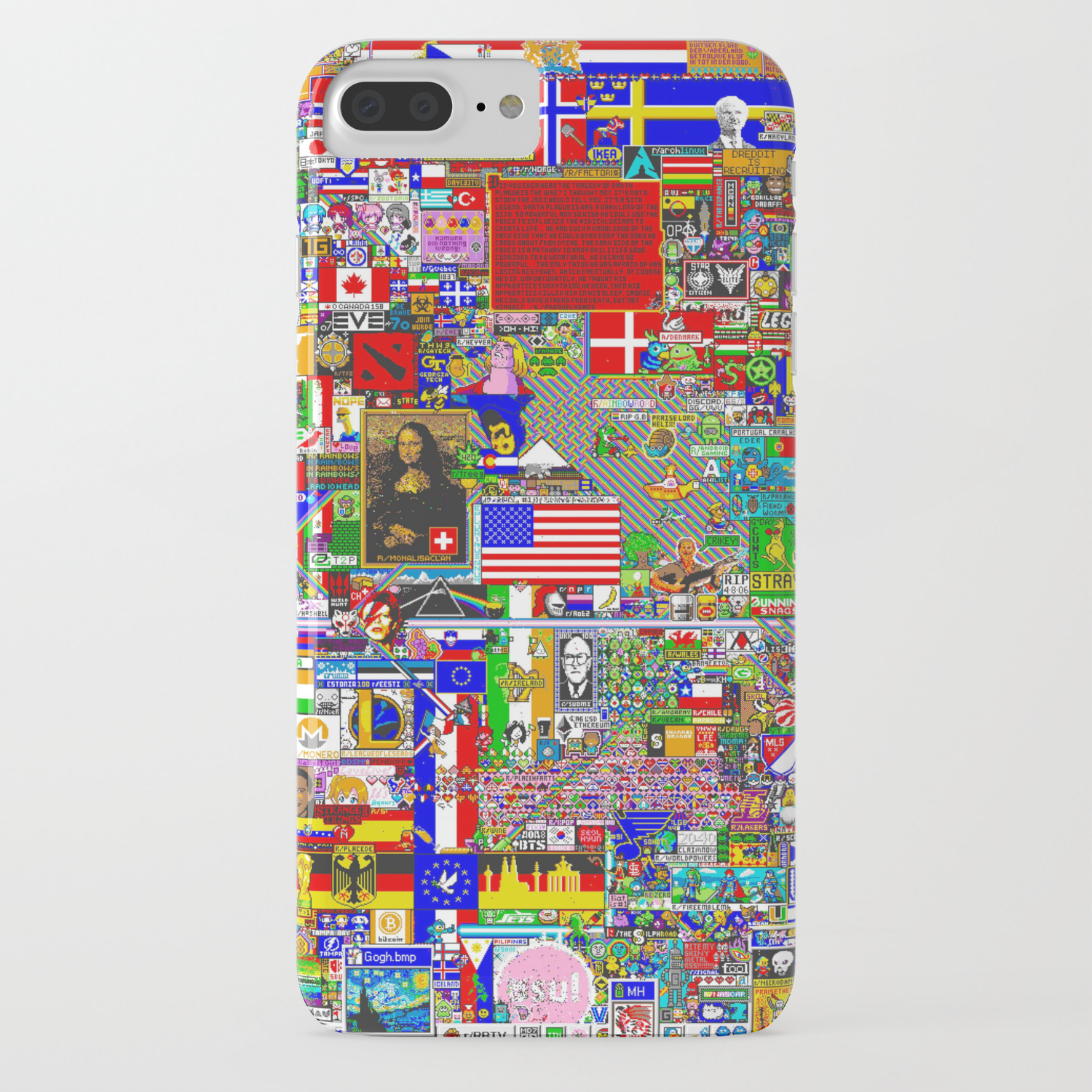 R Place Reddit Event Iphone Case By Presently Society6