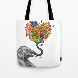 Happy Elephant  Tote Bag