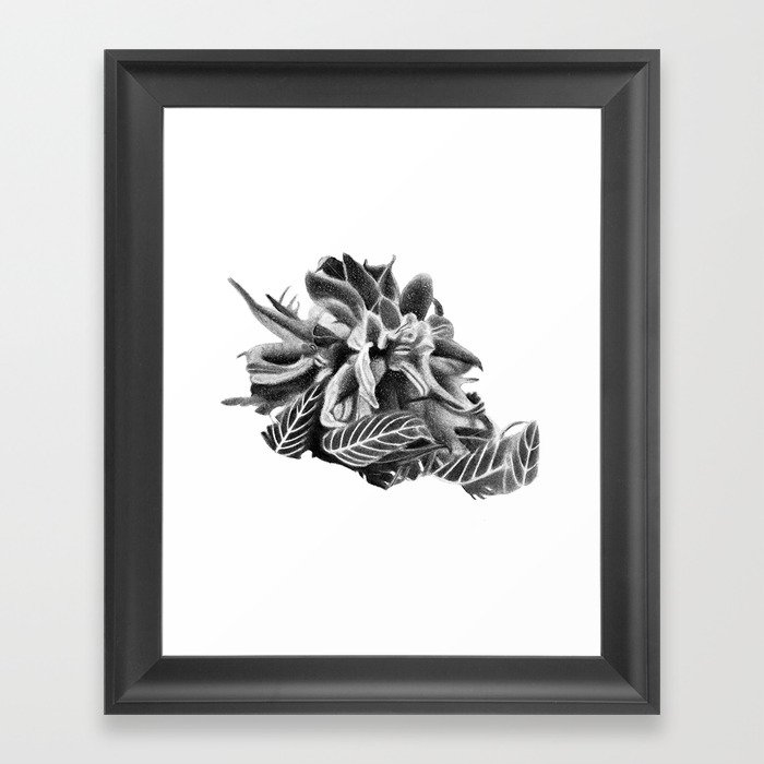 cannabis flower Framed Art Print