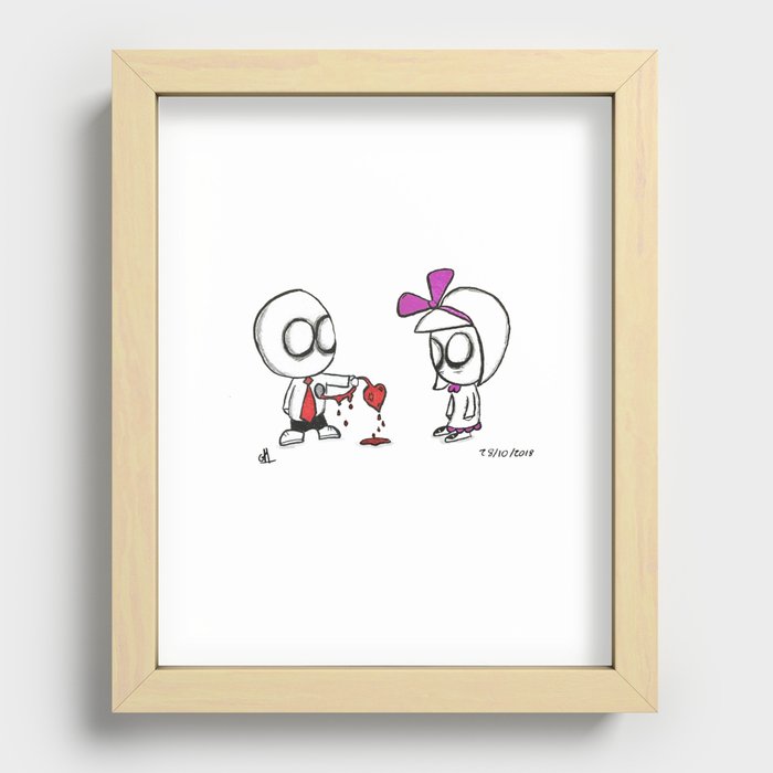 When I Give You My Heart Recessed Framed Print