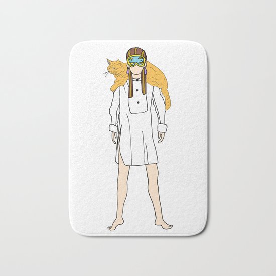 Holly and Cat Bath Mat
