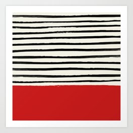 Red Chili x Stripes Art Print