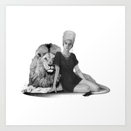 Lion Queen Art Print