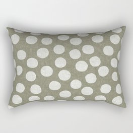 woven dots - olive Rectangular Pillow