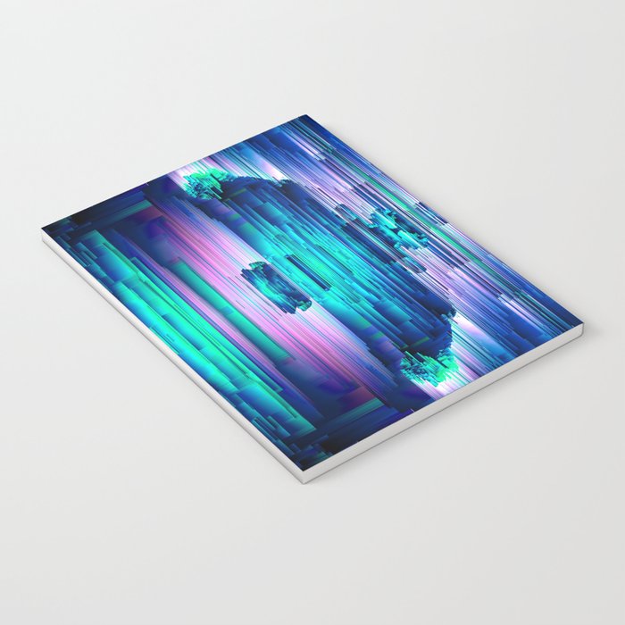 Cavernous Glitch Abstract Pixel Art Notebook