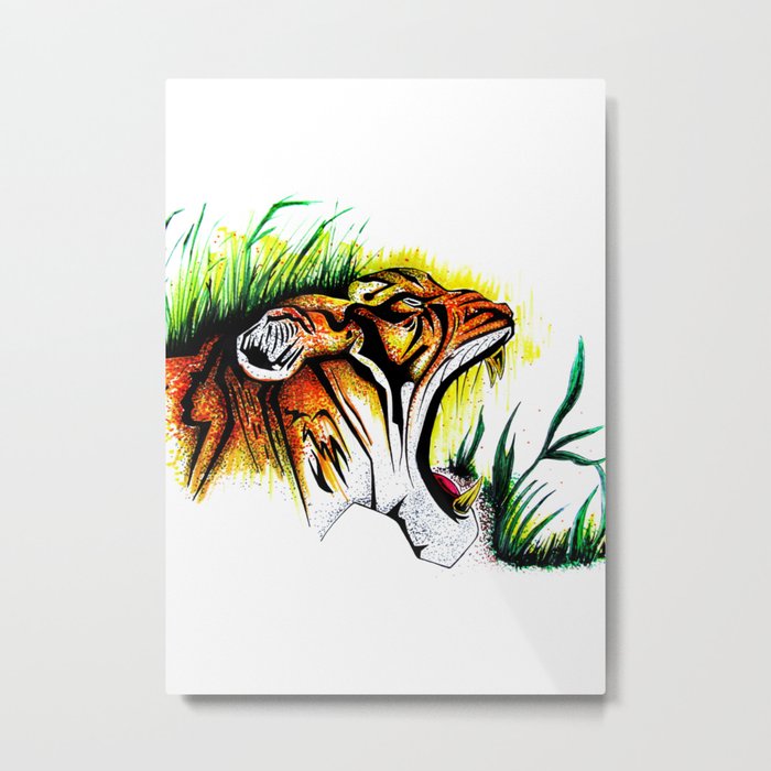 Tiger In The Wild Metal Print