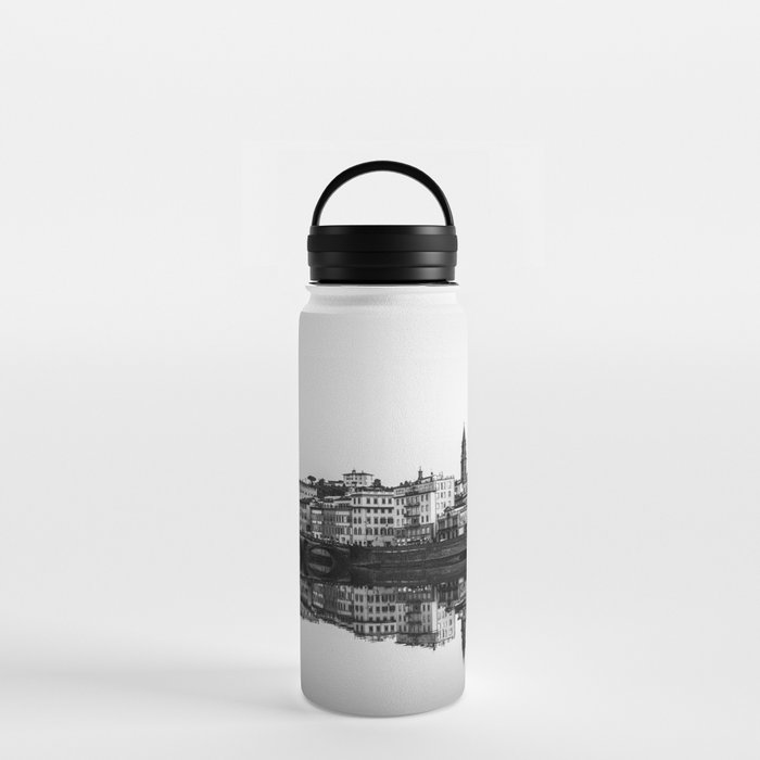 Florence Reflected in B+W  |  Travel Photography Water Bottle