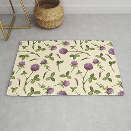 Red Clover Pattern Area & Throw Rug
