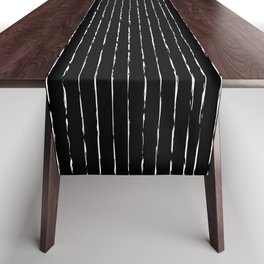 Lines II (Black) Table Runner