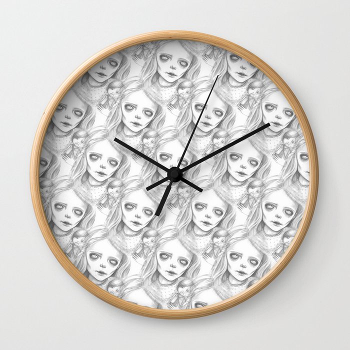 Little Zombie Girl Wall Clock
