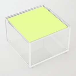 Mindaro Green Solid Color Popular Hues Patternless Shades of Olive Collection Hex #e3f988 Acrylic Box