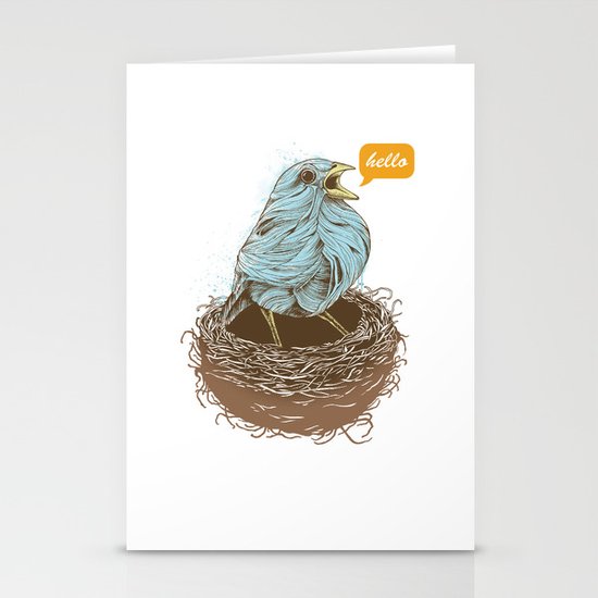 Twisty Bird Stationery Cards
