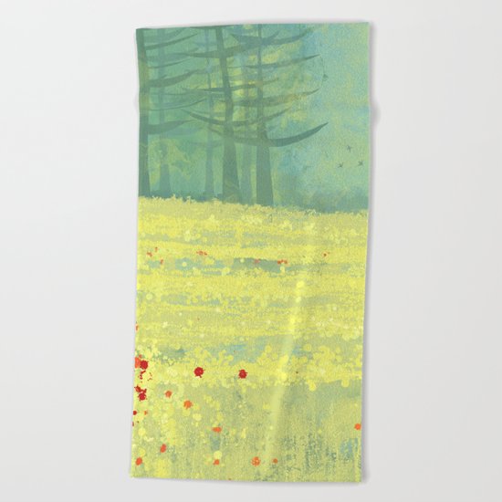 Meadow near Périgueux Beach Towel