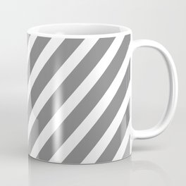 Grey Diagonal Stripes Mug