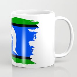 Torres Strait Islander Flag Border Grunge Coffee Mug