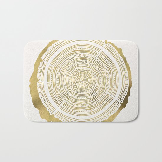 Douglas Fir – Gold Tree Rings Bath Mat