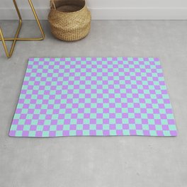 Combi Check - lilac and seafoam Area & Throw Rug