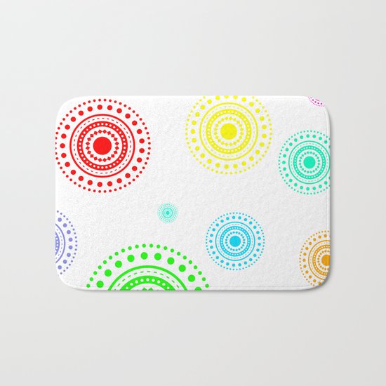 colorful circles Bath Mat