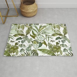 Wild botany in the jungle Area & Throw Rug