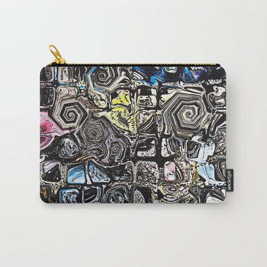 Distorted Shapes And Text Carry-All Pouch