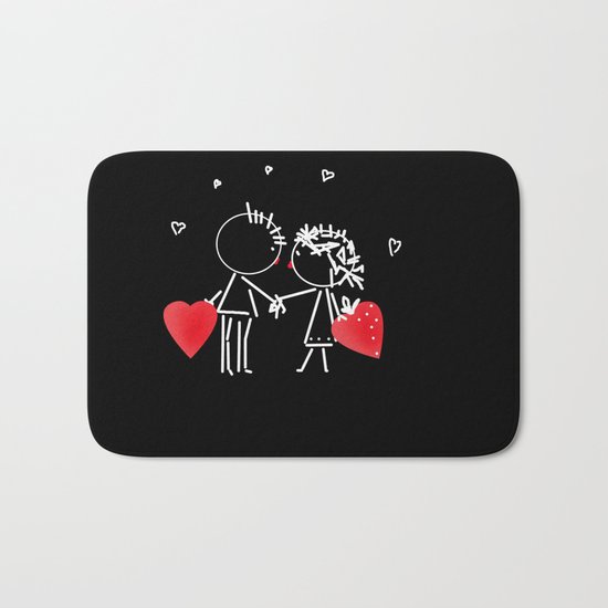 Love Valentine's Day. Wedding. Bath Mat