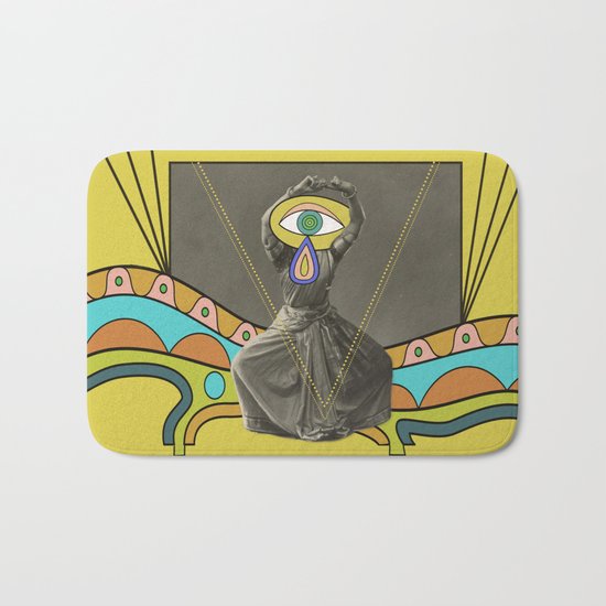 psychedelic dancer Bath Mat
