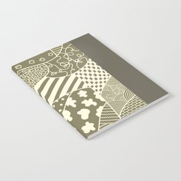 Abstract geometric pattern collection in color block 3 Notebook