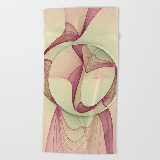 The Abstract Elegance, Modern Fractal Art Beach Towel