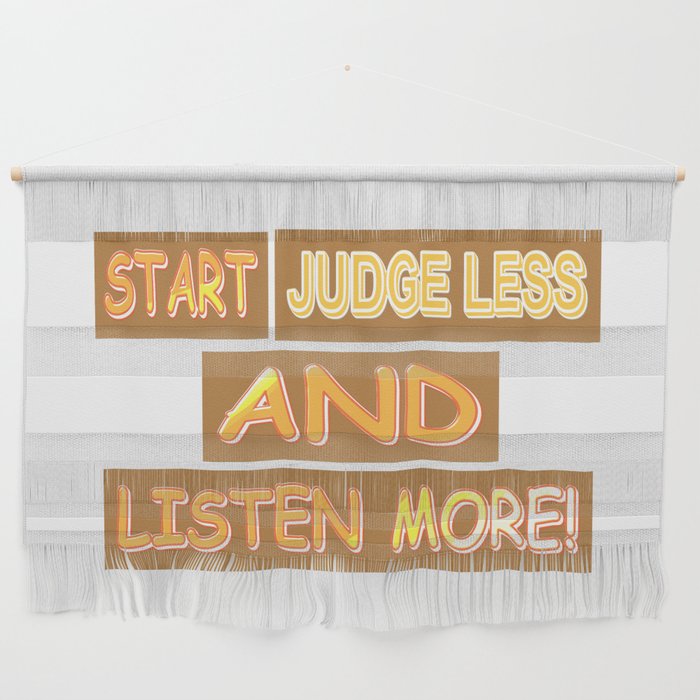 Cute Expression Design "Listen More". Buy Now Wall Hanging