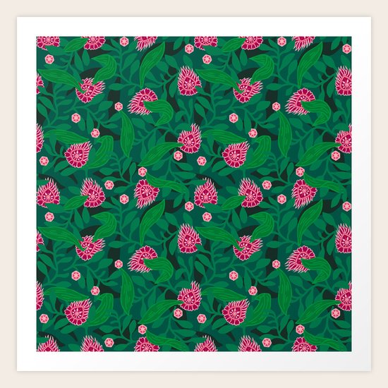 Art Deco Floral Art Print by dasBrooklyn Society6