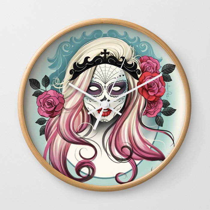 Dia De Los Muertos Wall Clock