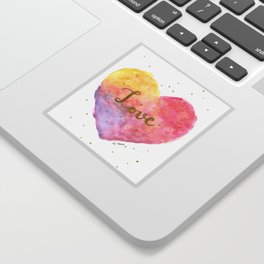 Watercolor- Love A Sticker