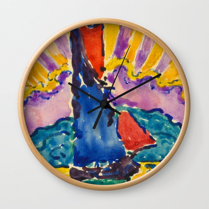 Paul Signac "Coucher de soleil" Wall Clock