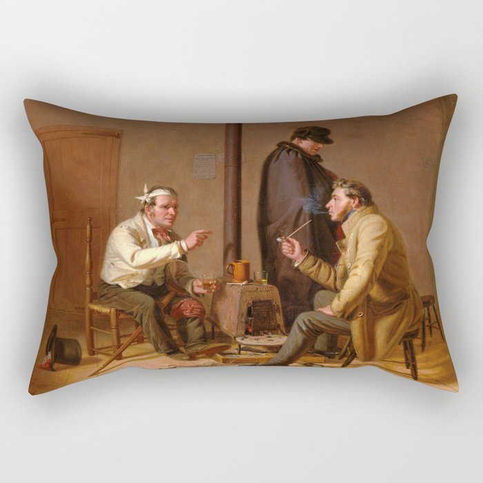 The Tough Story, Scene in a Country Tavern, 1837 by William Sidney Mount Rectangular Pillow