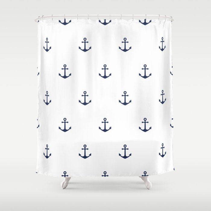 Anchor Pattern Shower Curtain