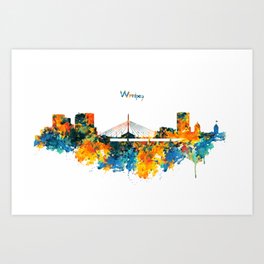 Winnipeg Skyline Art Print